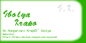 ibolya krapo business card